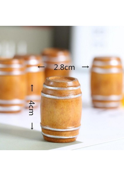 3pcs El Yapımı 1/12 Dollhouse Minyatür Bira Fıçısı Fotoğraf Prop El Sanatları (Yurt Dışından) fırsatları