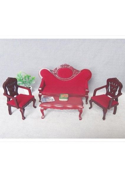 Retro 1/12 Bowlhoushe Mutfiya Oturma Odası Kanepe Koltuğu Set Yatak Odası (Yurt Dışından)