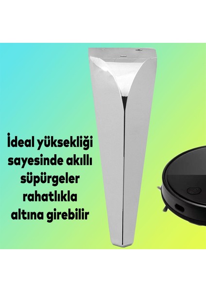 Harvey Lüks Mobilya Kanepe Sehpa Tv Ünitesi Koltuk Ayağı 15 Cm Krom Baza Ayakları modelleri