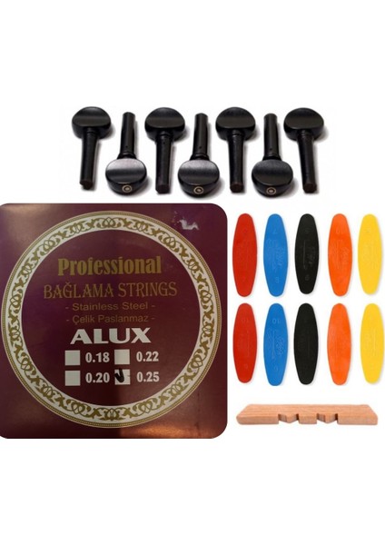 0.25 Çelik Abanoz Burgu Tezene Eşik 4'lü Set