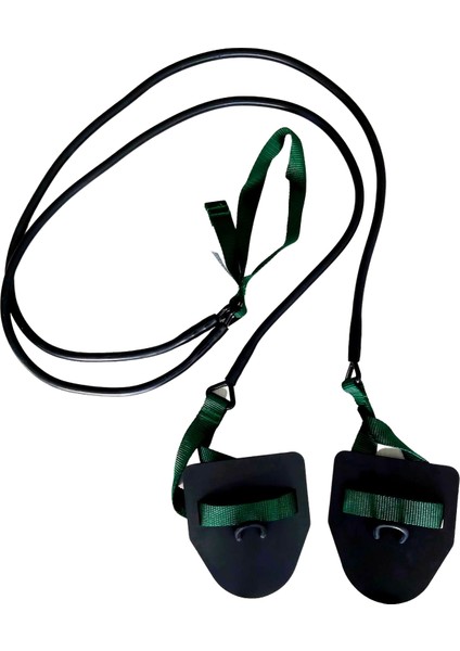Strechcordz El Paletli Yüzme Kara Antrenman Direç Lastiği (Yeşil) (3,6-10,8 Kg)