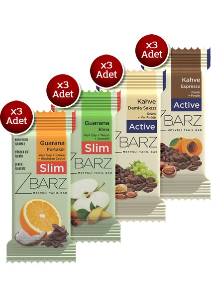 Slim & Active Karışık Kutu 12 x 35 gr