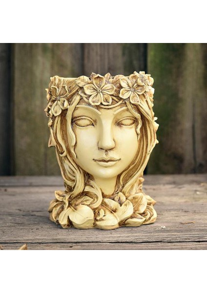 2x Yüz Heykel Flowerpot Etli Tencere Masaüstü Kapalı Dış Mekan Dekorasyon (Yurt Dışından) fırsatları