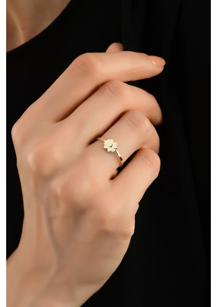 Yonca Çıtır Altın Yüzük CGKYZK0087