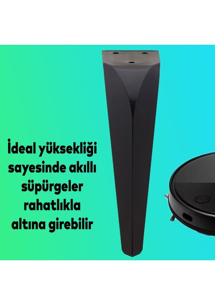 Harvey Lüks Mobilya Kanepe Sehpa Tv Ünitesi Koltuk Ayağı 18 Cm Siyah Baza Ayakları modelleri