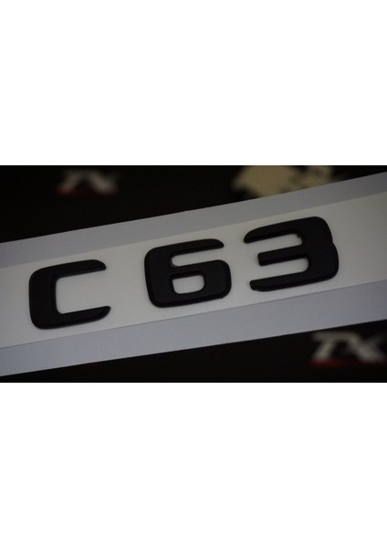 C 63 Bagaj Mat Siyah Abs 3m 3D Yazı Logo