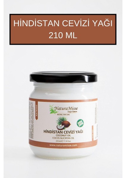 NaturaMisse Hindistan Cevizi Yağı 210 Ml (Soğuk Sıkım)