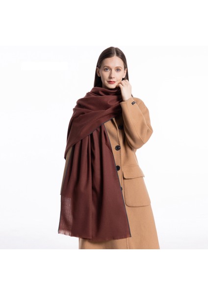 Fenza T-803-6 Bordo Renk Yün Şal