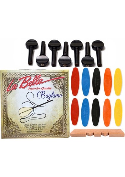 La Bella 0.18 Abanoz Burgu Tezene Eşik 4'lü Set