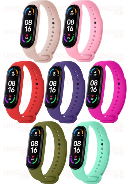 Xiaomi Mi Band 5 ve Mi Band 6 Uyumlu Yüksek Kalite Silikon Kordon Seti