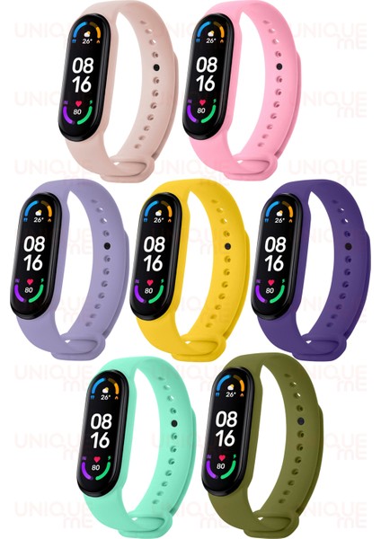 Xiaomi Mi Band 5 ve Mi Band 6 Uyumlu Yüksek Kalite Silikon Kordon Seti