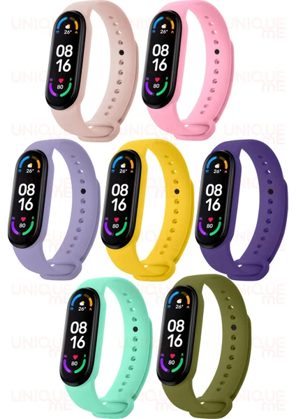 Xiaomi Mi Band 5 ve Mi Band 6 Uyumlu Yüksek Kalite Silikon Kordon Seti