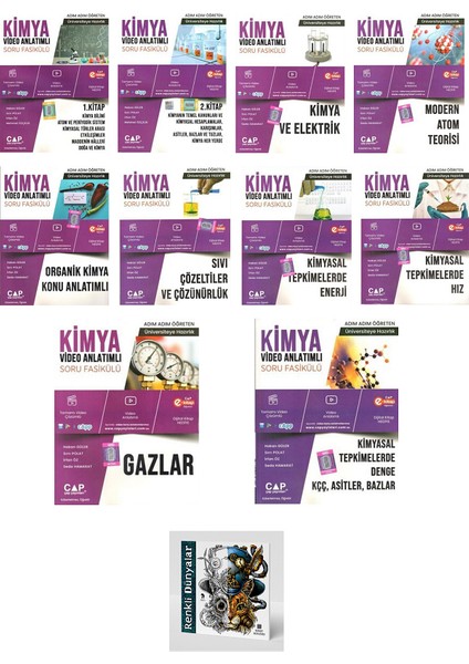 2023 TYT - AYT Kimya Soru Fasikülleri (10 Fasikül) (Renkli Dünyalar Hediyeli)