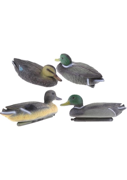 2 Çift Yapay Mallard Ördek Tuzağı Heykel