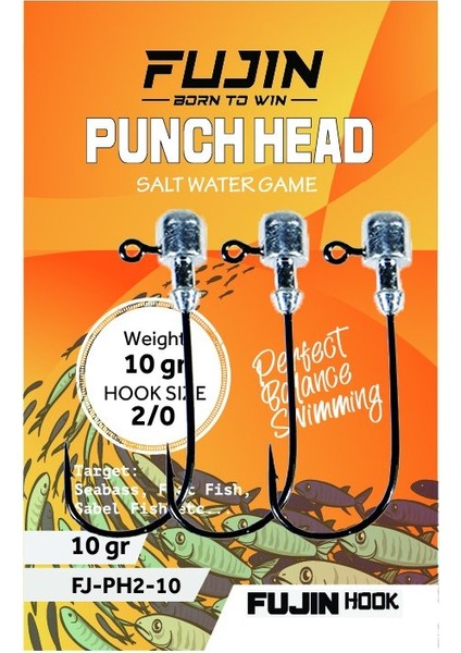 Punch Head Jig Head Fj-Ph #2/0 10GR