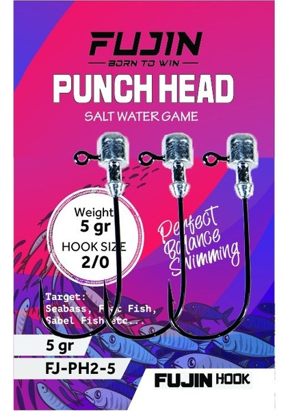 Punch Head Jig Head Fj-Ph #2/0 5gr