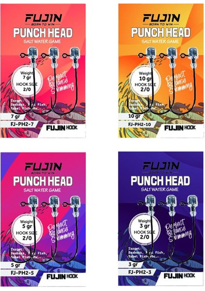 Punch Head Jig Head Fj-Ph #2/0 4gr