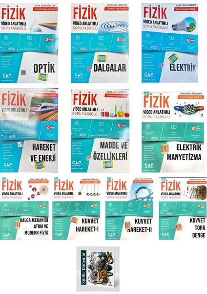 2023 TYT - AYT Fizik Soru Fasikülleri (10 Fasikül) (Renkli Dünyalar Hediyeli)