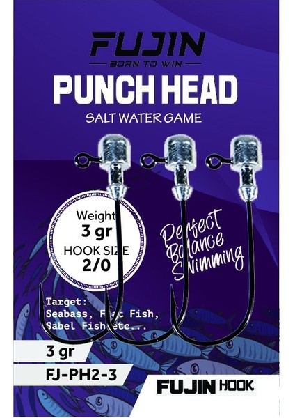 Punch Head Jig Head Fj-Ph #2/0 3gr