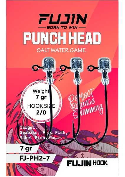 Punch Head Jig Head Fj-Ph #2/0 7gr