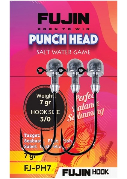 Punch Head Jig Head Fj-Ph #3/0 7gr