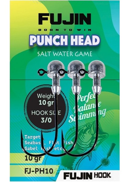 Punch Head Jig Head Fj-Ph #3/0 10GR