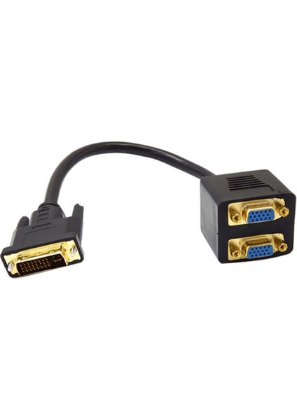 Dvı-I 24+5pin ERKEK-2X15P VGA Kadın Monitör Tv Kablosu Ayrıştırıcı Monitör Için (Yurt Dışından)