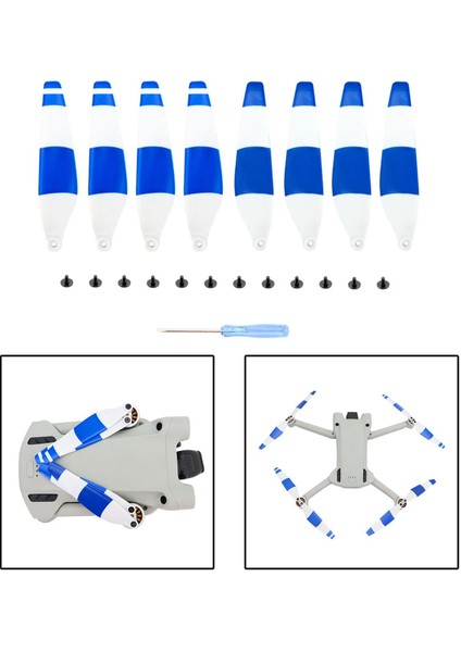 8 Adet Pervaneler Prop Bıçağı Mini, Airswrew Parçaları Beyaz indirimleri