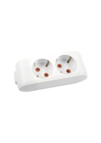 Multi-Let İkili Priz Topraklı Klemensli Çocuk Korumalı
