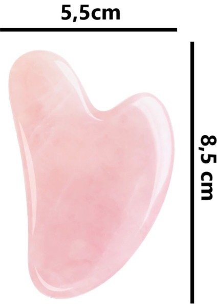 Store Pembe Kuvars Gua Sha Yüz Vücut Masaj Taşı Doğal Taş