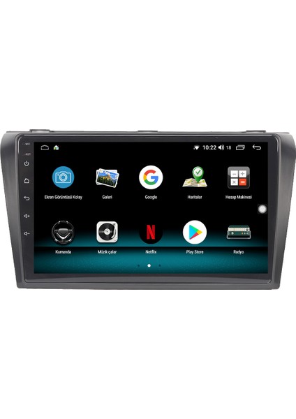 Mazda 3 Android 10 Carplay Özellikli Navigasyon Multimedya Ekran 2gb Ram + 32GB HDD modelleri