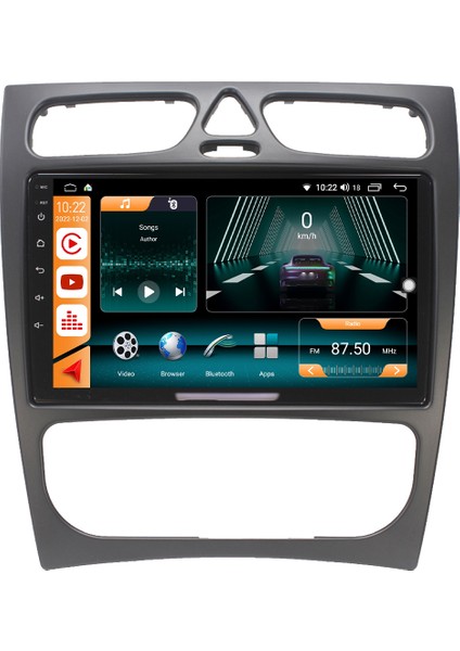 Mercedes C Class W203 Android 10 Carplay Özellikli Navigasyon Multimedya Ekran 2gb Ram + 32GB HDD