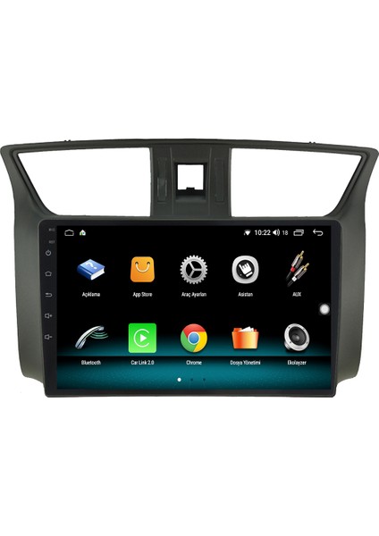 Nissan Sentra Android 10 Carplay Özellikli Navigasyon Multimedya Ekran 2gb Ram + 32GB HDD modelleri