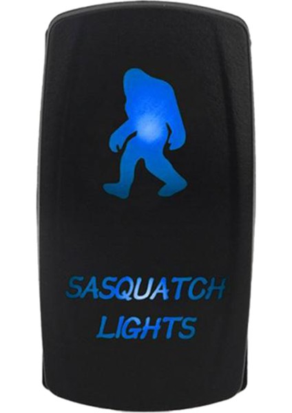 Siyah Sasquatch Rocker Switch 12V/24V 5pin Rv Dönüşüm LED Mavi LED Için fiyatları