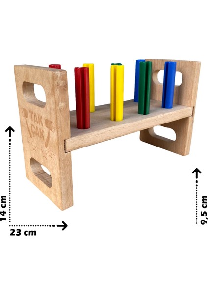 Ahşap Oyuncak Çekiç Oyunu Çivi Çakma Seti