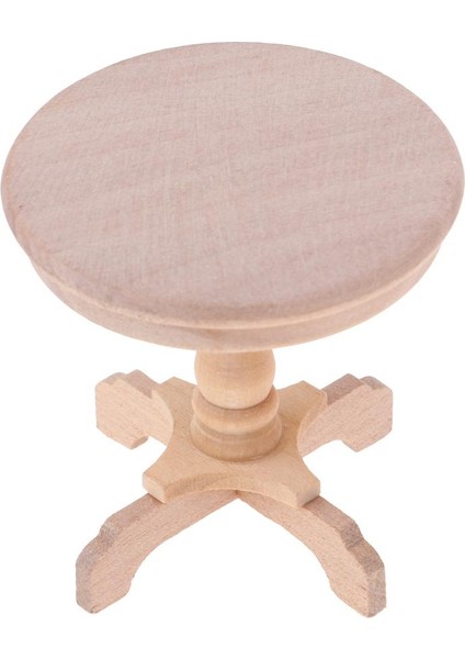 1:12 Dollhouse Minyatürler Için Boyasız Ahşap Yuvarlak Çay Sehpa Masası(Yurt Dışından) fırsatları