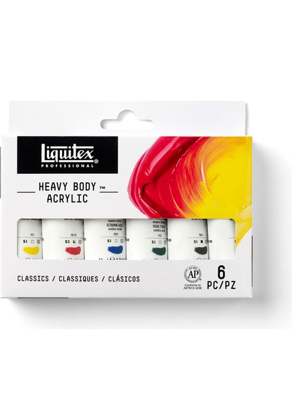 Professional Heavy Body Akrilik Boya Set 6X22ML Classics