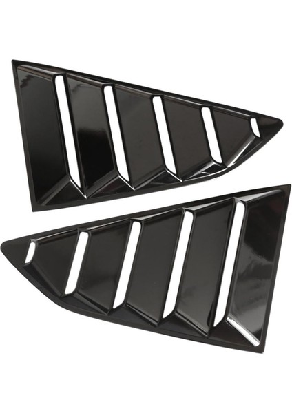 1 Pair Siyah Yan Pencere 1/4 Panjur Kapağı Için