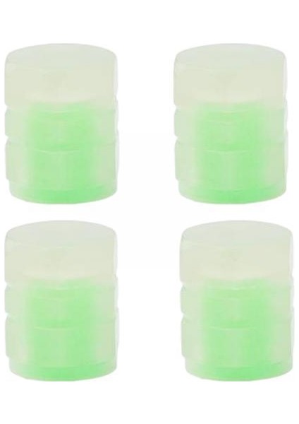 4 Parlayan Lastik Valf Kök Kapak Evrensel Lastik Aksesuarları Airtight Green 8pcs Seti