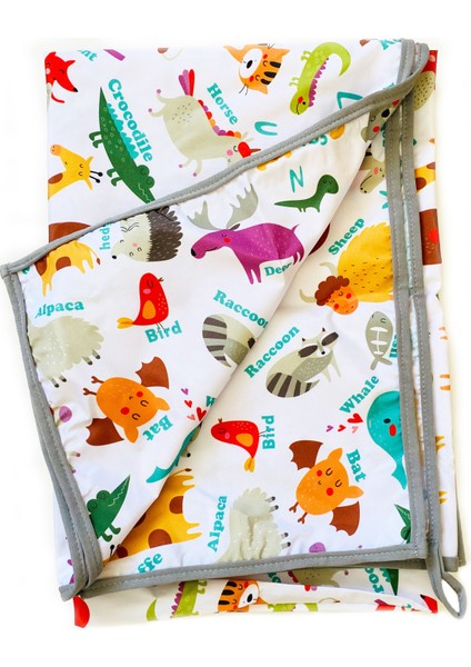Zoo, 145X180CM Yemek, Beslenme, Ek Gıdaya Geçişte, Sıvı Geçirmeyen, Yıkanabilir, Ekstra Geniş Örtü