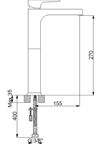 Aqua Çanak Tipi Lavabo Bataryası Siyah 941001B fiyatları