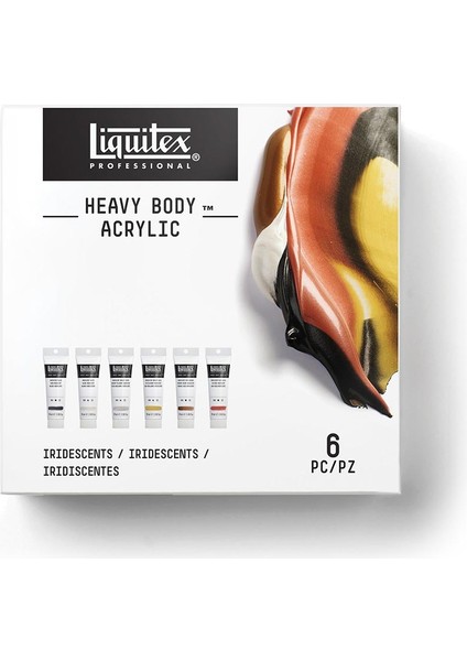 Professional Heavy Body Akrilik Boya Set Iridescent 6X59ML