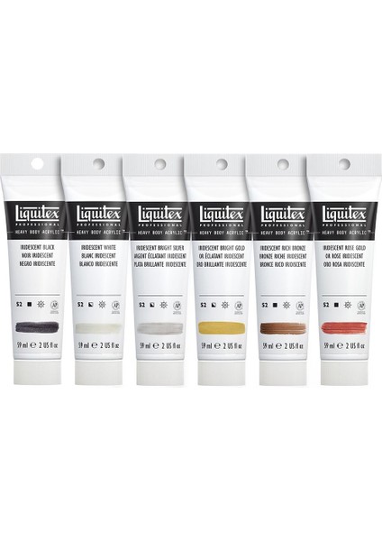 Professional Heavy Body Akrilik Boya Set Iridescent 6X59ML modelleri