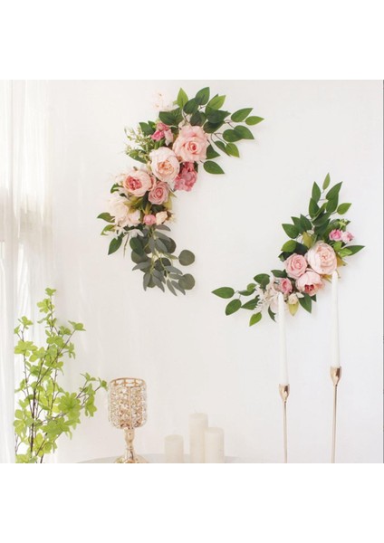 2pcs Ipek Düğün Çiçekleri Ev Dekoru Yapay Çiçek Swags Option1 C (Yurt Dışından)