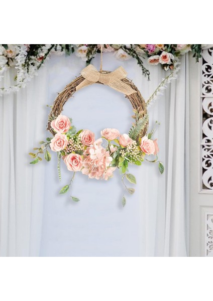 2x Çiçek Çelenk Çelenk Simülasyon Duvarı Düğün Dekoru Asılı (Yurt Dışından) fiyatları