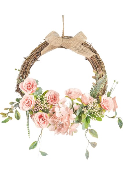 2x Çiçek Çelenk Çelenk Simülasyon Duvarı Düğün Dekoru Asılı (Yurt Dışından) fırsatları