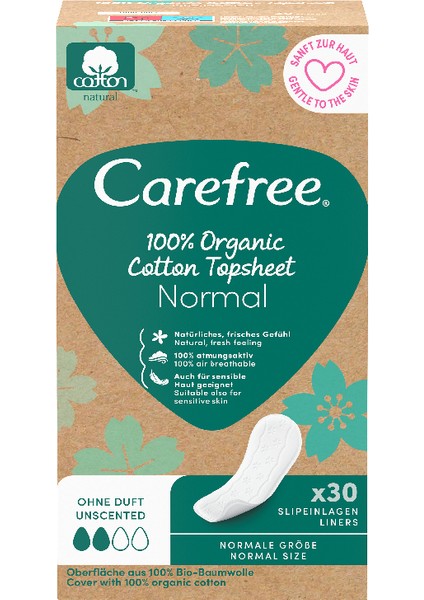 Organic Cotton Topsheet Normal Günlük Ped 30'lu Paket fiyatları