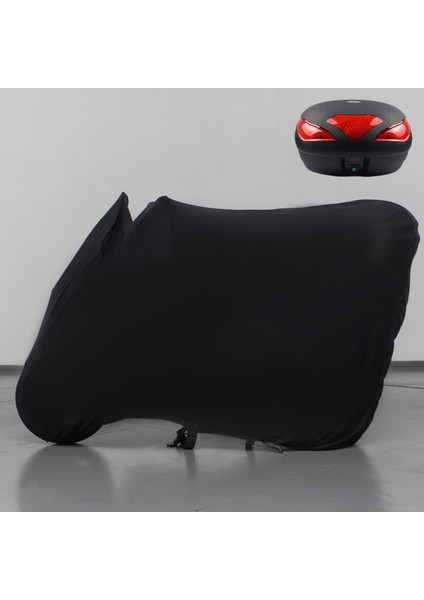 Vitello Likya 1500W Çantalı Siyah Kumaş Motosiklet Branda Motor Penye Branda