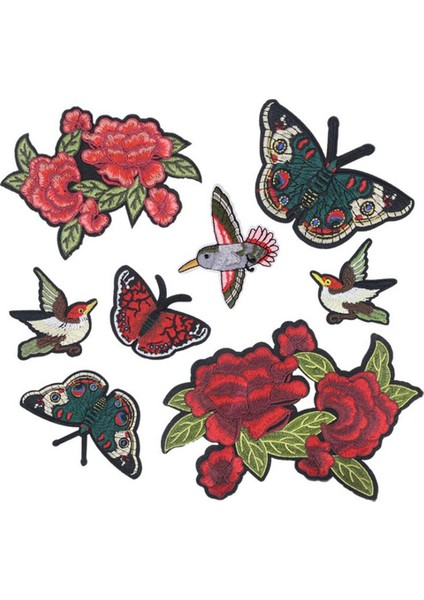 8 Adet Işlemeli Dikiş Yamaları Şapka Kıyafetleri Aplike Rozeti (Yurt Dışından)