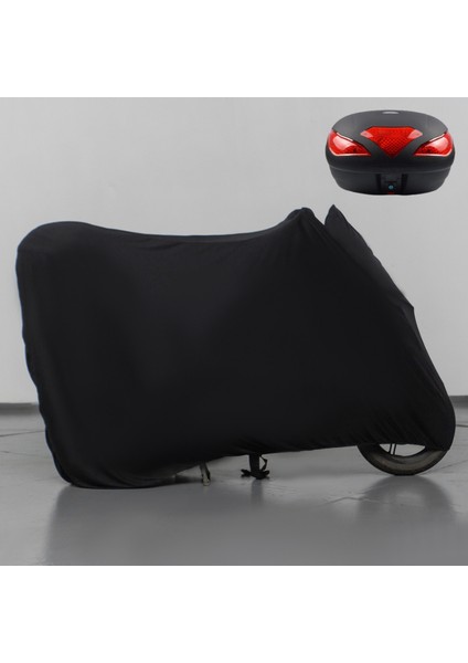 Arora Ar 100-8 A Modifiye Çantalı Siyah Kumaş Motosiklet Branda Motor Penye Branda